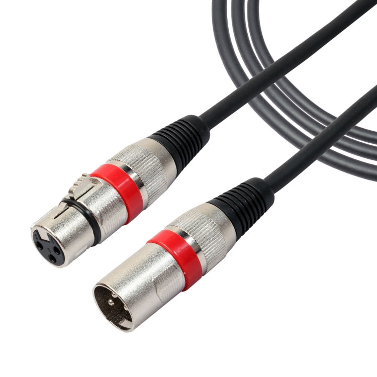 1m 3핀 XLR 수컷-암컷 MIC 차폐 케이블 마이크 오디오 코드, 길이: 1m (빨강)