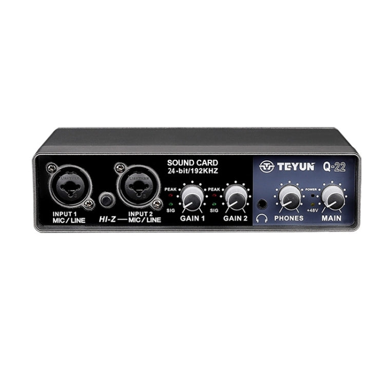 TEYUN Q-22 USB 컴퓨터 프리 드라이브 마이크 외장 사운드 카드, Q-22