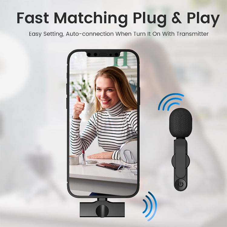 EP033T USB-C / Type-C 인터페이스 라발리에 무선 라디오 마이크, EP033T Type-C