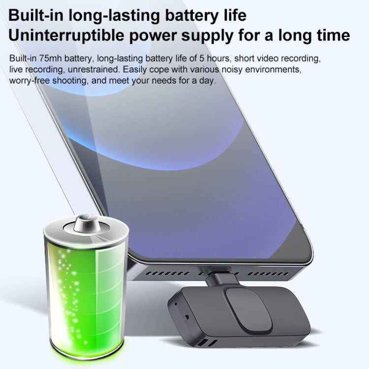 Type-C / USB-C 인터페이스 미니 무선 라발리에 마이크, Type-C