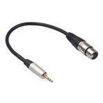 TC210KF183 3.5mm 수컷 to XLR 암컷 오디오 케이블, 길이: 0.3m, 3.5mm 수컷 to XLR 암컷