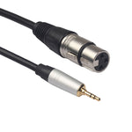 TC210KF183 3.5mm 수컷 to XLR 암컷 오디오 케이블, 길이: 0.3m, 3.5mm 수컷 to XLR 암컷