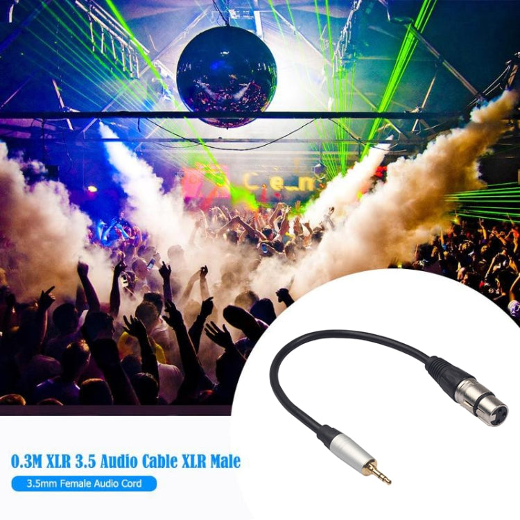 TC210KF183 3.5mm 수컷 to XLR 암컷 오디오 케이블, 길이: 0.3m, 3.5mm 수컷 to XLR 암컷