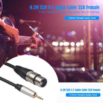 TC210KF183 3.5mm 수컷 to XLR 암컷 오디오 케이블, 길이: 0.3m, 3.5mm 수컷 to XLR 암컷