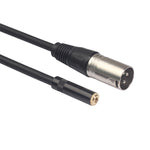 TC227K17-03 3.5mm 암-XLR 수 오디오 케이블, 길이: 0.3m, 3.5mm 암-XLR 수