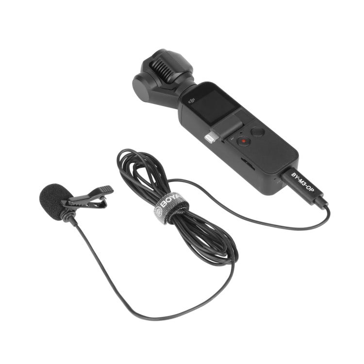 BOYA BY-M3-OP DJI OSMO Pocket용 클립형 디지털 라발리에 마이크로폰, BY-M3-OP