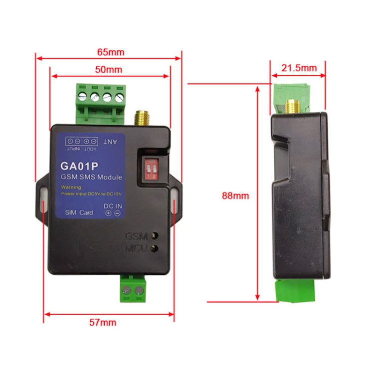 GA01P 미니 스마트 전원 차단 GSM SMS 전화 알람 모듈, GA01P