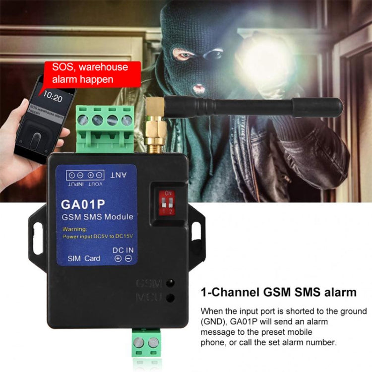 GA01P 미니 스마트 전원 차단 GSM SMS 전화 알람 모듈, GA01P