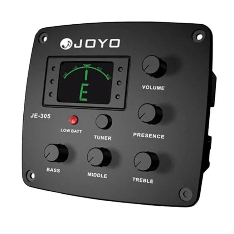 JOYO JE-305 기타 픽업 4밴드 EQ 프리앰프 튜너 픽업 이퀄라이저 튜닝 기능 포함, JE-305