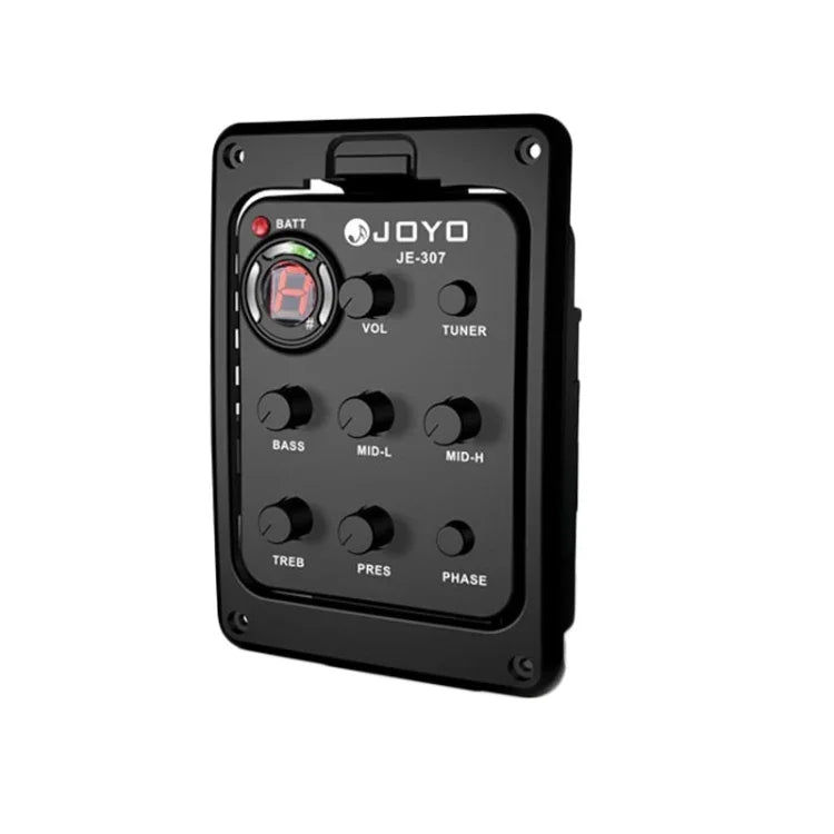 JOYO JE-307 기타 픽업 5밴드 이퀄라이저 포크 기타 EQ 어쿠스틱 기타 픽업 프리앰프 전자 디지털 튜너, JE-307
