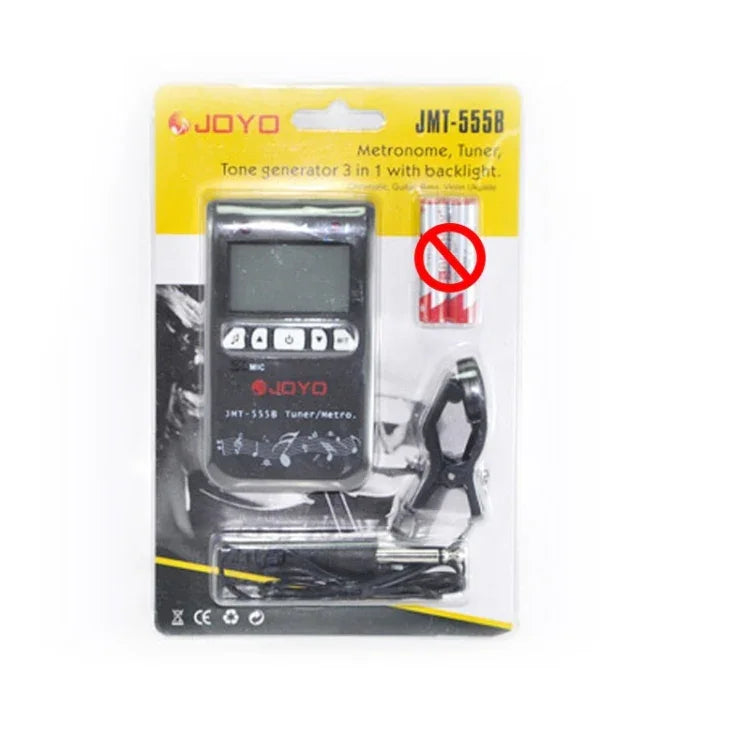 JOYO JMT-555B 메트로놈 튜너 크로매틱 디지털 LCD 백라이트 톤 제너레이터 3-in-1 키트 기타 바이올린 우쿨렐레용, JMT-555B