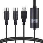 WERSI UM-18 USB MIDI 케이블 MidiPort 미디 케이블 전자 피아노 전자 드럼 음악 편집용 라인, 길이: 2m
