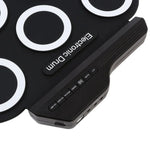 휴대용 실리콘 손 롤 USB 전자 드럼, USB 전자 드럼(블랙), 전자 드럼(그린)