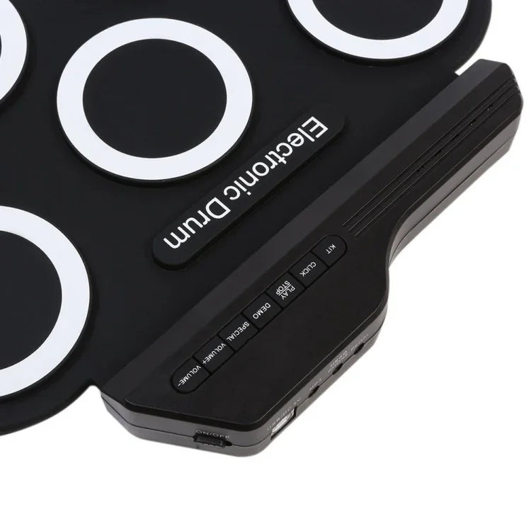 휴대용 실리콘 손 롤 USB 전자 드럼, USB 전자 드럼(블랙), 전자 드럼(그린)