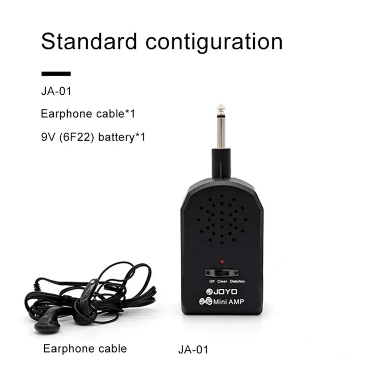 JOYO JA-01 2W 대음량 기타 앰프 미니 휴대용 전기 기타 베이스 스피커, 디스토션 음색 지원, MP3 / 이어폰 지원, JA-01