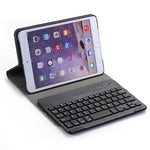 A03 iPad mini 3 / 2 / 1용 유니버설 초슬림 ABS 가로 플립 태블릿 케이스 + 블루투스 키보드