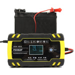 FOXSUR 12V-24V Car Motorcycle Truck Repair Battery Charger AGM Charger, EU Plug, UK Plug, US Plug, EU Plug