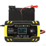 FOXSUR 12V-24V Car Motorcycle Truck Repair Battery Charger AGM Charger, EU Plug, UK Plug, US Plug, EU Plug