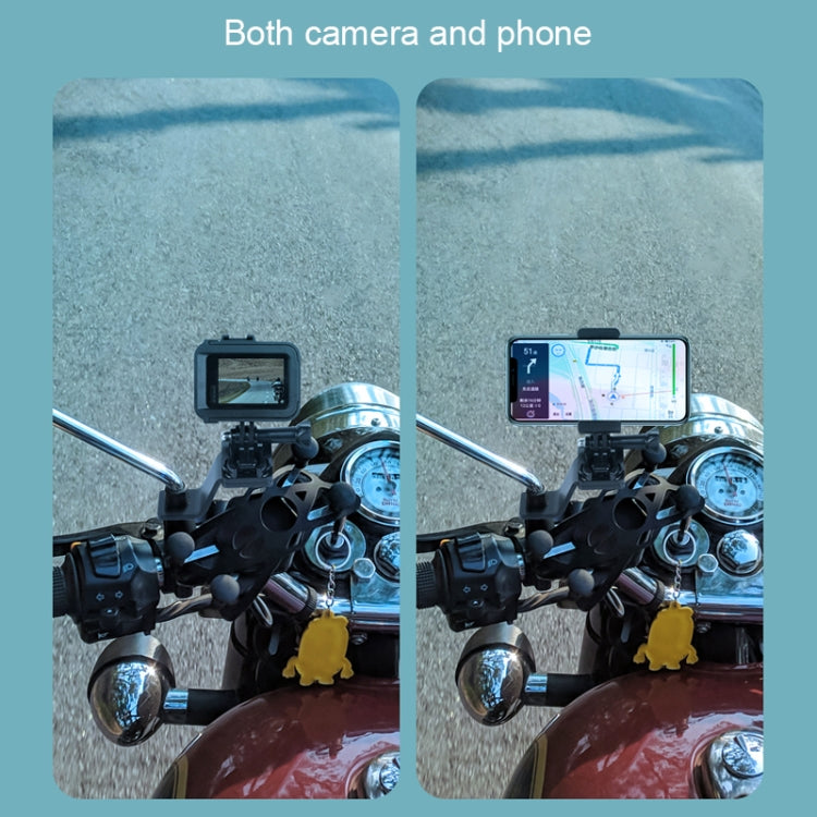 RUIGPRO 오토바이 핸들바 합금 휴대폰 거치대 GoPro/ Insta360/DJI OSMO 스포츠 카메라용