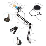 BM-800 네트워크 K-송 전용 고급 금속 쇼크 마운트 마이크 세트, BM800 키트 블랙, BM800 키트 핑크, BM800 키트 블루, BM800 키트 화이트
