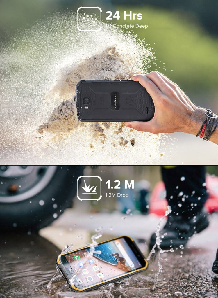 IP68/IP69K 방수 방진 충격 방지, 얼굴 인식, 4000mAh 배터리, 5.0인치 Android 9.0 MTK6580A/W 쿼드 코어 최대 1.3GHz, 네트워크: 3G, Armor X6 2GB+16GB