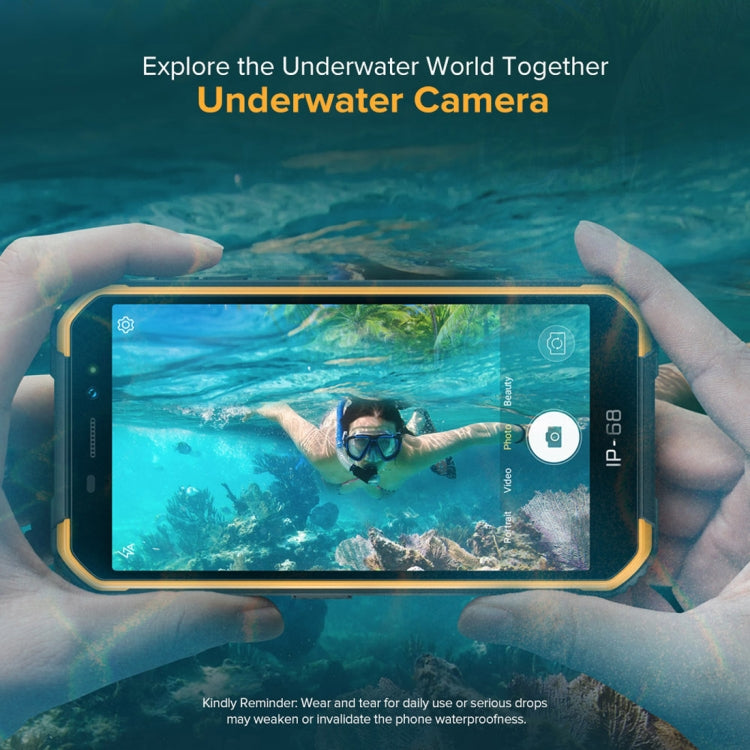IP68/IP69K 방수 방진 충격 방지, 얼굴 인식, 4000mAh 배터리, 5.0인치 Android 9.0 MTK6580A/W 쿼드 코어 최대 1.3GHz, 네트워크: 3G, Armor X6 2GB+16GB