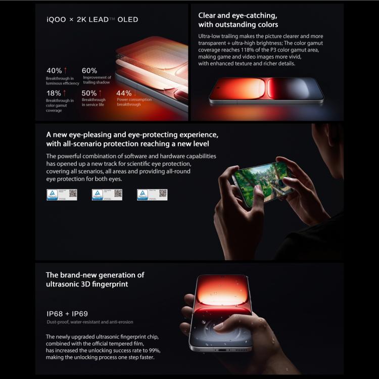 vivo iQOO 15, 16GB+256GB, 6.85 inch Android 16 OriginOS 6 Snapdragon 8 Elite Gen 5 Octa Core, OTG, NFC, Network: 5G, Support Google Play, 16GB+256GB