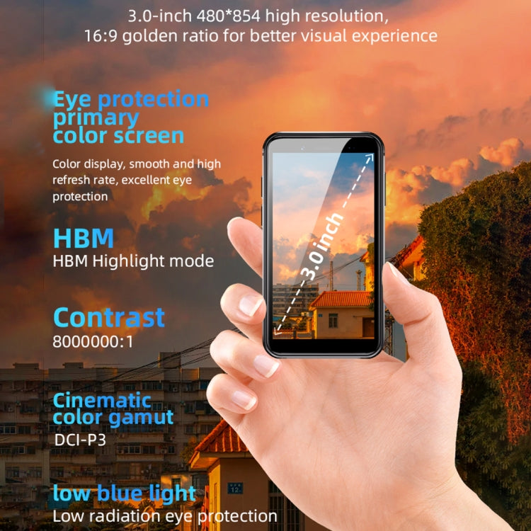3.0인치 안드로이드 8.1 MTK6580 쿼드 코어 1.3GHz, 네트워크: 3G, 듀얼 SIM, 글로벌 버전 구글 플레이 포함