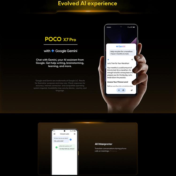 Xiaomi POCO X7 Pro 5G 글로벌, 12GB+512GB, 화면 내 지문 인식, 6.67인치 Xiaomi HyperOS 2 MediaTek Dimensity 8400-Ultra 옥타 코어, NFC, 네트워크: 5G, 12GB+512GB