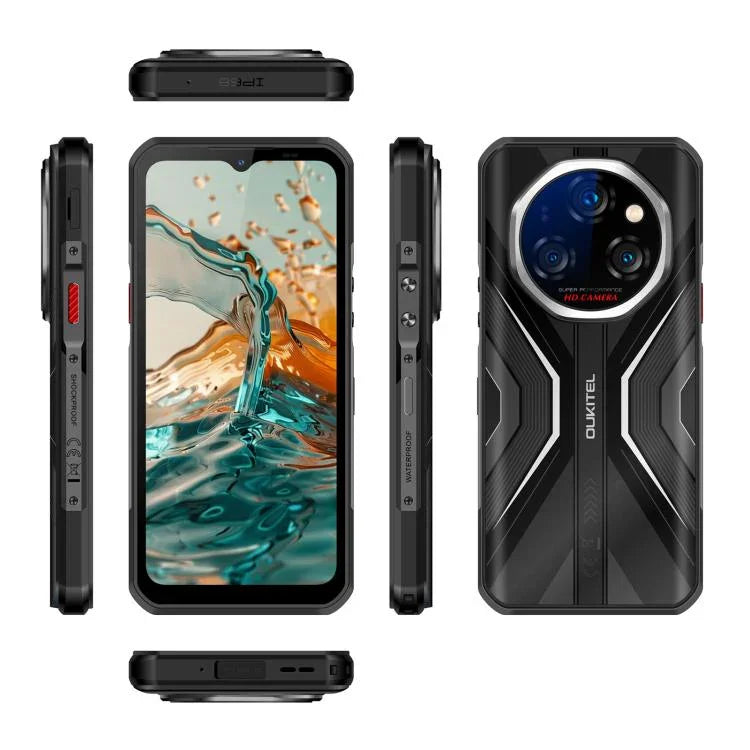 Oukitel WP55 5G 러기드 폰, 12GB+256GB, 108MP 카메라, 지문 인식, 6.6인치 MediaTek Dimensity 7025 옥타 코어, NFC, OTG, 네트워크: 5G, WP55