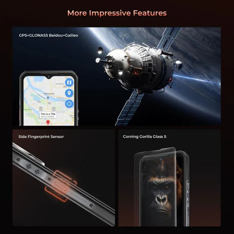 Oukitel WP55 5G 러기드 폰, 12GB+256GB, 108MP 카메라, 지문 인식, 6.6인치 MediaTek Dimensity 7025 옥타 코어, NFC, OTG, 네트워크: 5G, WP55