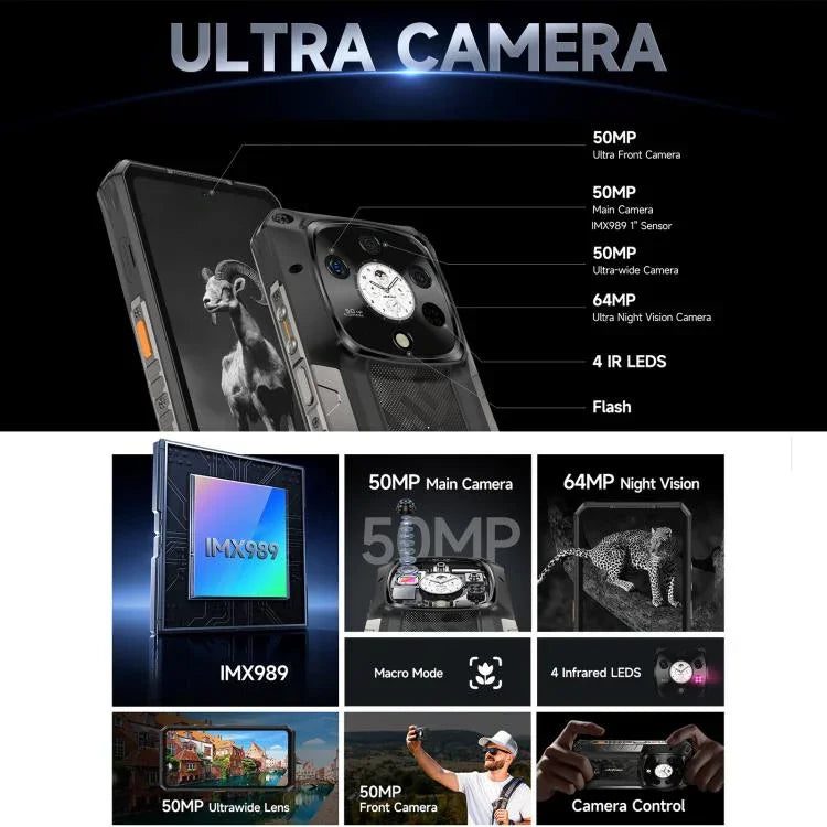Ulefone Armor 28 Pro 러기드 폰, 16GB+512GB, 야간 투시, 10600mAh, 6.67인치 + 1.04인치 Android 15 MediaTek Dimensity 7300 옥타 코어, 네트워크: 5G, NFC