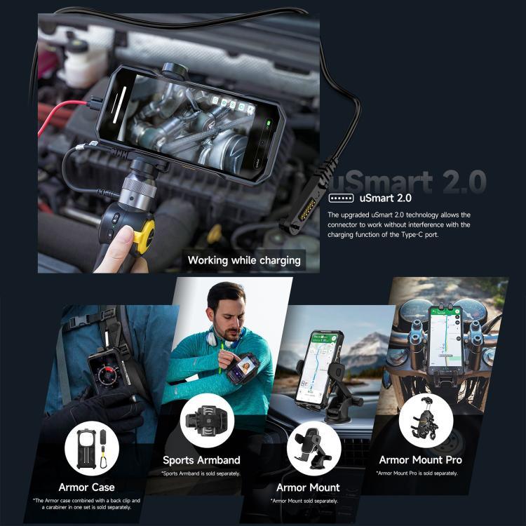 Ulefone Armor 28 Pro 러기드 폰, 16GB+512GB, 야간 투시, 10600mAh, 6.67인치 + 1.04인치 Android 15 MediaTek Dimensity 7300 옥타 코어, 네트워크: 5G, NFC