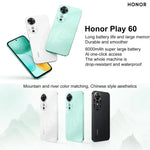 Honor Play 60, 6GB+128GB, 측면 지문 인식, 6.61인치 MagicOS 9.0 Dimensity 6300 옥타 코어, 네트워크: 5G, OTG, Play 60, 6GB+128GB, 6GB+128GB