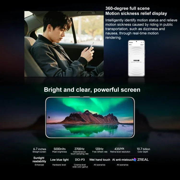 Honor X60 GT, 12GB+256GB, 화면 내 지문 인식, 6.7인치 MagicOS 9.0 Android 15.0 Snapdragon 8+ Gen 1 옥타 코어, 네트워크: 5G, OTG, NFC, 12GB+256GB