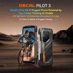 Blackview Oscal Pilot 3 5G 러기드 폰, 12GB+256GB, 야간 투시 카메라, 6.56인치 Android 15 MediaTek Dimensity 6300 옥타 코어, 네트워크: 5G, OTG, NFC
