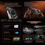 Blackview Oscal Pilot 3 5G 러기드 폰, 12GB+256GB, 야간 투시 카메라, 6.56인치 Android 15 MediaTek Dimensity 6300 옥타 코어, 네트워크: 5G, OTG, NFC