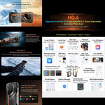 Blackview Oscal Pilot 3 5G 러기드 폰, 12GB+256GB, 야간 투시 카메라, 6.56인치 Android 15 MediaTek Dimensity 6300 옥타 코어, 네트워크: 5G, OTG, NFC