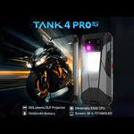 Unihertz Tank 4 Pro 프로젝터 러기드 폰, 16GB+512GB, 야간 투시, 6.73인치 Android 13 Dimensity 8300 옥타 코어, 네트워크: 5G, NFC, 16GB+512GB