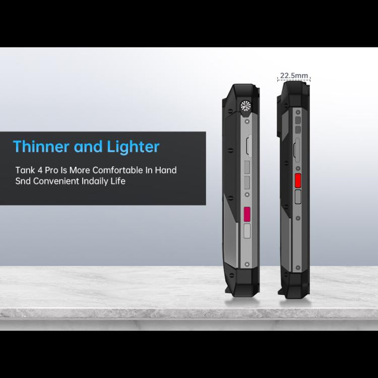 Unihertz Tank 4 Pro 프로젝터 러기드 폰, 16GB+512GB, 야간 투시, 6.73인치 Android 13 Dimensity 8300 옥타 코어, 네트워크: 5G, NFC, 16GB+512GB