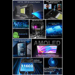 Unihertz Tank 4 Pro 프로젝터 러기드 폰, 16GB+512GB, 야간 투시, 6.73인치 Android 13 Dimensity 8300 옥타 코어, 네트워크: 5G, NFC, 16GB+512GB