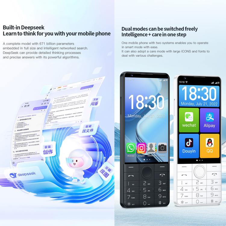 DOOV R70 키패드 폰, 6GB+128GB, 4인치 Android 13 Mediatek MT6762 옥타 코어, 네트워크: 4G, 구글 스토어 지원, 카메라 있음, 카메라 있음