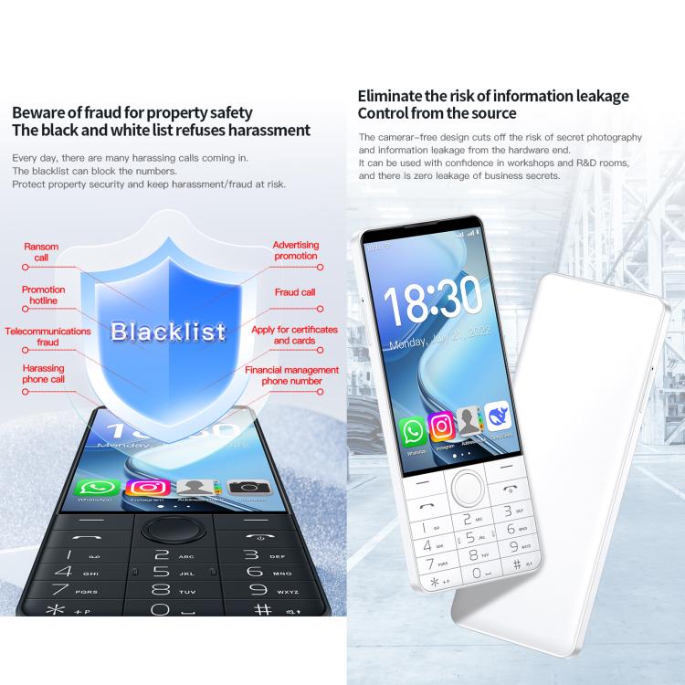 DOOV R70 키패드 폰, 6GB+128GB, 4인치 Android 13 Mediatek MT6762 옥타 코어, 네트워크: 4G, 구글 스토어 지원, 카메라 있음, 카메라 있음