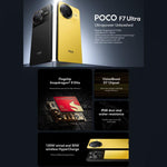 샤오미 POCO F7 울트라 글로벌, 12GB+256GB, 화면 내 지문 인식, 6.67인치 샤오미 HyperOS 2 스냅드래곤 8 엘리트 옥타 코어, NFC, 네트워크: 5G, 12GB+256GB