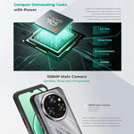 Oukitel WP62 러기드 폰, 12GB+512GB, 108MP 카메라, 지문 인식, 6.6인치 Android 15 MediaTek Dimensity 7025 옥타 코어, NFC, OTG, 네트워크: 5G, 12GB+512GB