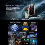 HOTWAV 하이퍼 8 울트라 워키토키 러기드 폰, 12GB+512GB, 6.8인치 안드로이드 15 미디어텍 MT8791 디멘시티 7050 옥타 코어, 네트워크: 5G, OTG, NFC, 하이퍼 8 울트라