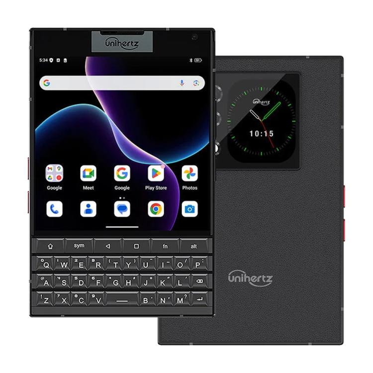 Unihertz Titan 2 QWERTY 물리 키보드 폰, 12GB+512GB, 지문 인식, 4.5인치 + 2인치 안드로이드 15 Dimensity 7300 5G 옥타 코어, 네트워크: 5G, NFC, OTG