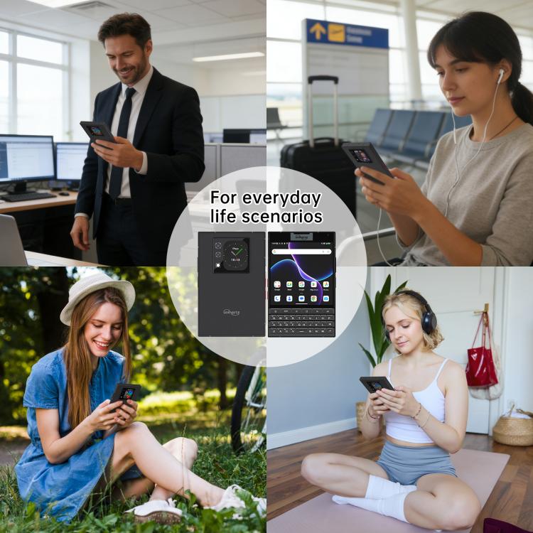 Unihertz Titan 2 QWERTY 물리 키보드 폰, 12GB+512GB, 지문 인식, 4.5인치 + 2인치 안드로이드 15 Dimensity 7300 5G 옥타 코어, 네트워크: 5G, NFC, OTG