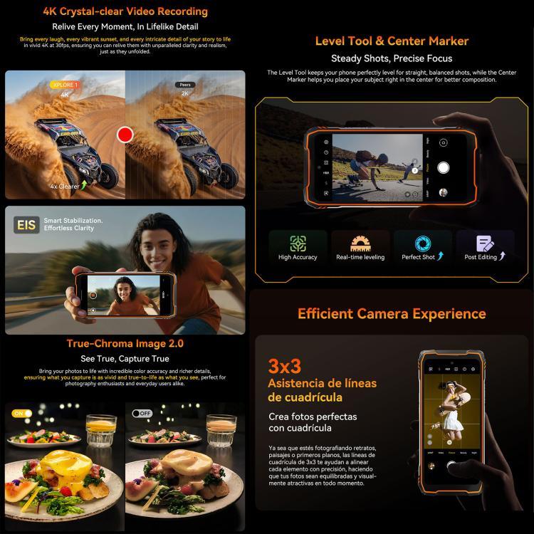 Blackview XPLORE 1, 12GB+256GB, 6.78인치 안드로이드 15 Dimensity 7050 MT8791V/HZA 옥타 코어, 네트워크: 5G, OTG, NFC, XPLORE 1 12GB+256GB