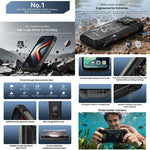 Blackview ROCK 1 러기드 폰, 8GB+256GB, 6.56인치 안드로이드 16 MT6769V/CB Helio G81 옥타 코어, 네트워크: 4G, OTG, NFC, ROCK 1 8GB+256GB